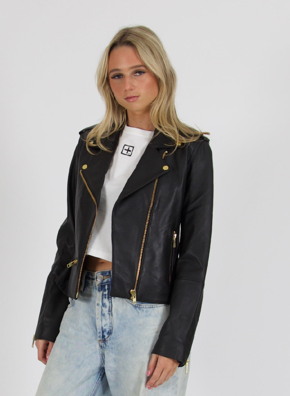 Leather Jacket - Gold
