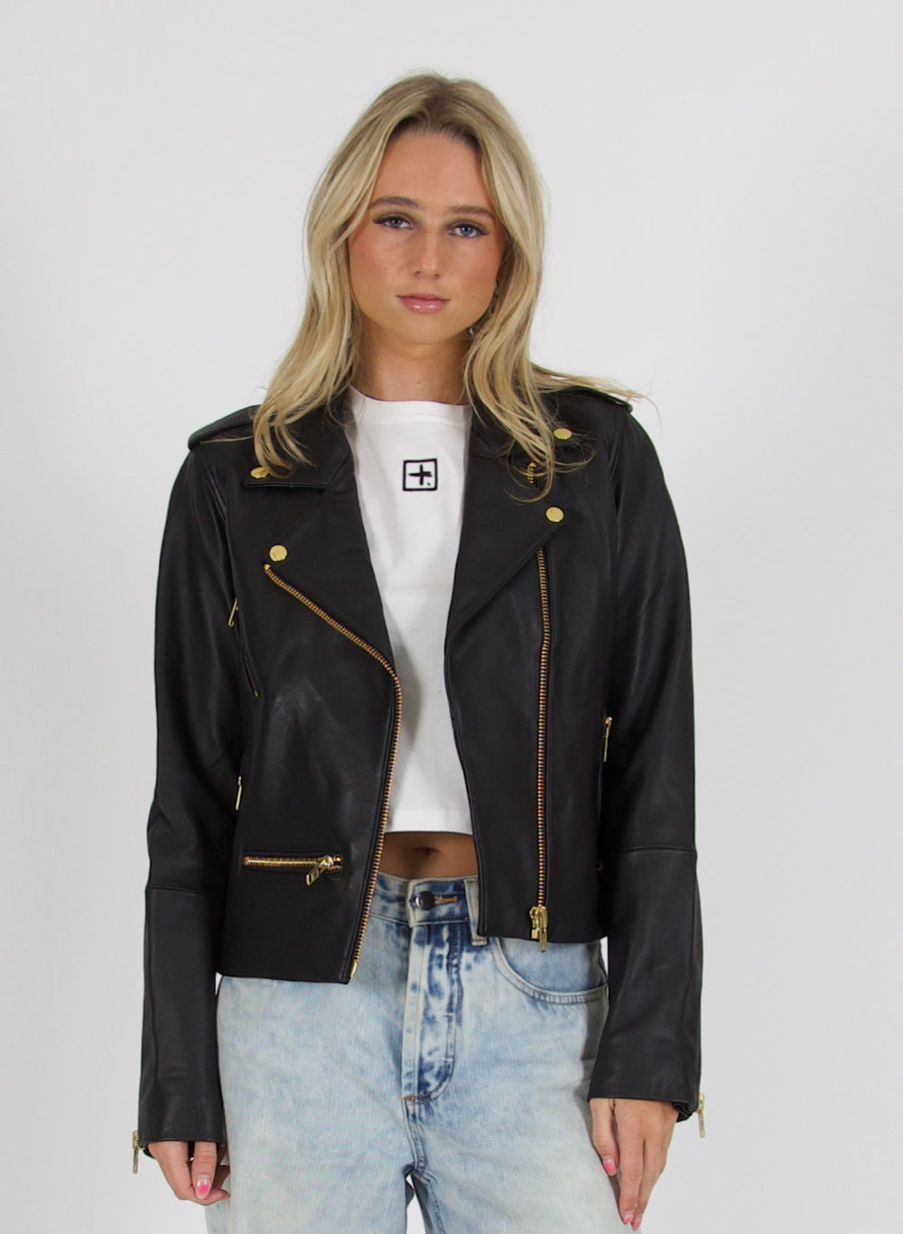 Leather Jacket - Gold