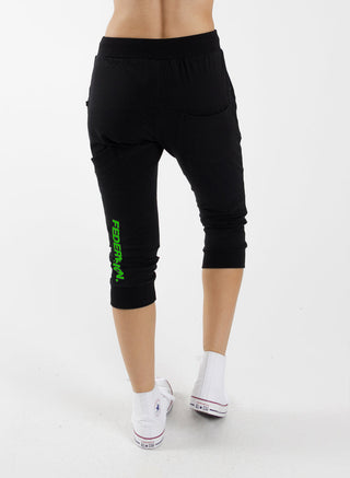 Cut Trackies - Staple green print