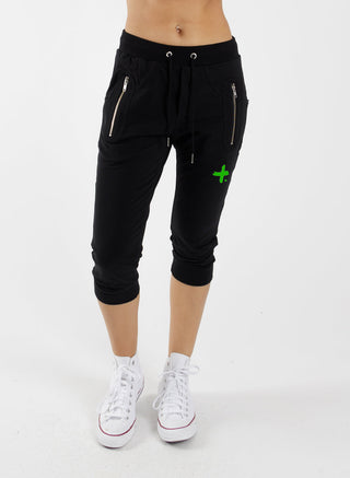 Cut Trackies - Staple green print
