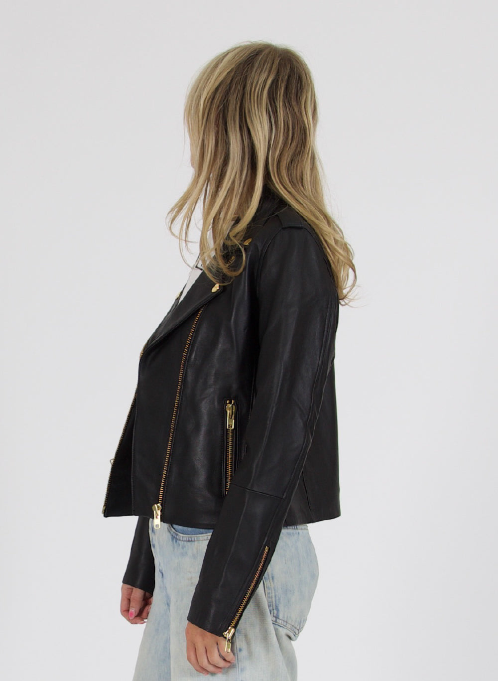 Leather Jacket - Gold