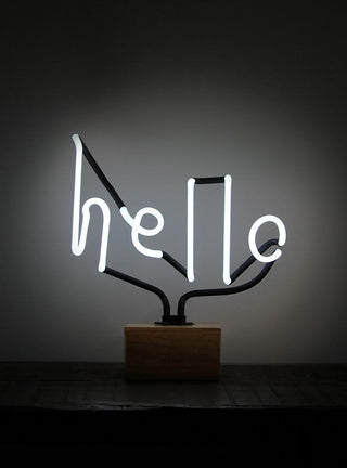 Somekind - Neon 'Hello' Wood
